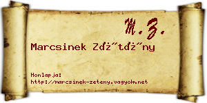 Marcsinek Zétény névjegykártya